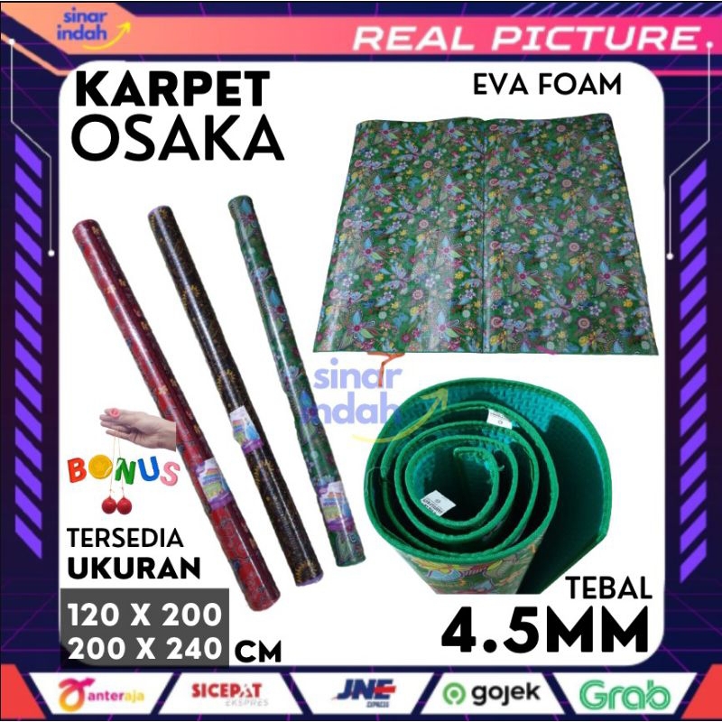 [KARPET OSAKA] Karpet Tikar Lantai Plastik Spon EVA Tebal 4.5mm 200cm