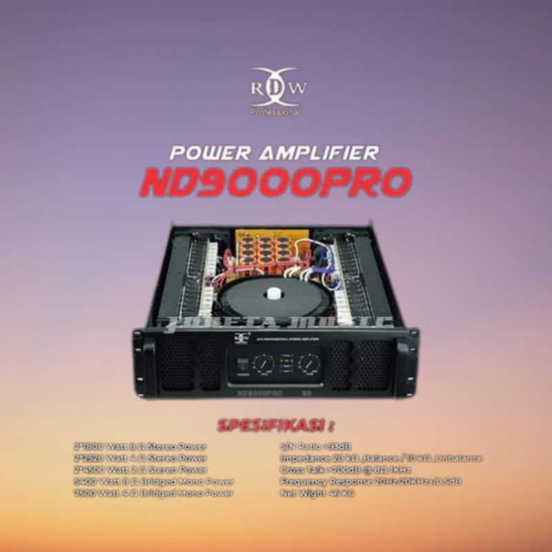 Power Amplifier RDW ND 9000 Pro / ND9000 Pro Class GB - 2 channel