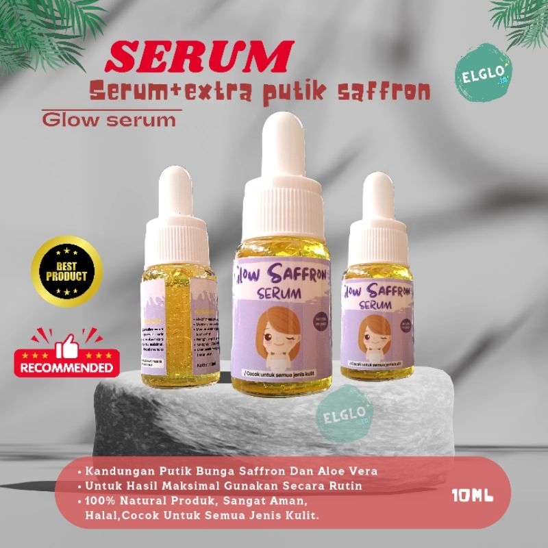 GLOW SERUM SAFFRON, SERUM BERKUALITAS DENGAN EXTRA PUTIK BUNGA SAFFRON