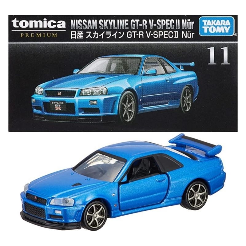 Tomica Premium 1/62 TMP#11 diecast Nissan Skyline GTR R34 V Spec II NUR