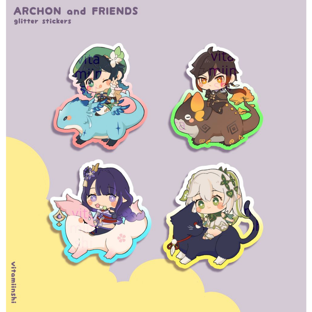 

VITAMIINSHI Genshin Sticker Pack / Stiker Die Cut