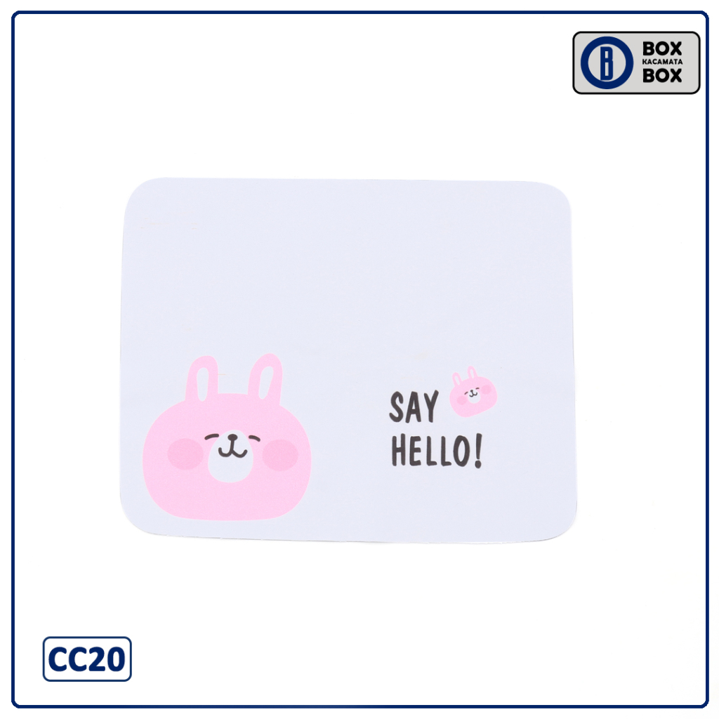 Box / Tempat Kacamata Hard Case Cepuk Magnet Motif Panda Say Hello Box + Lap Microfiber Karakter Lucu CC20