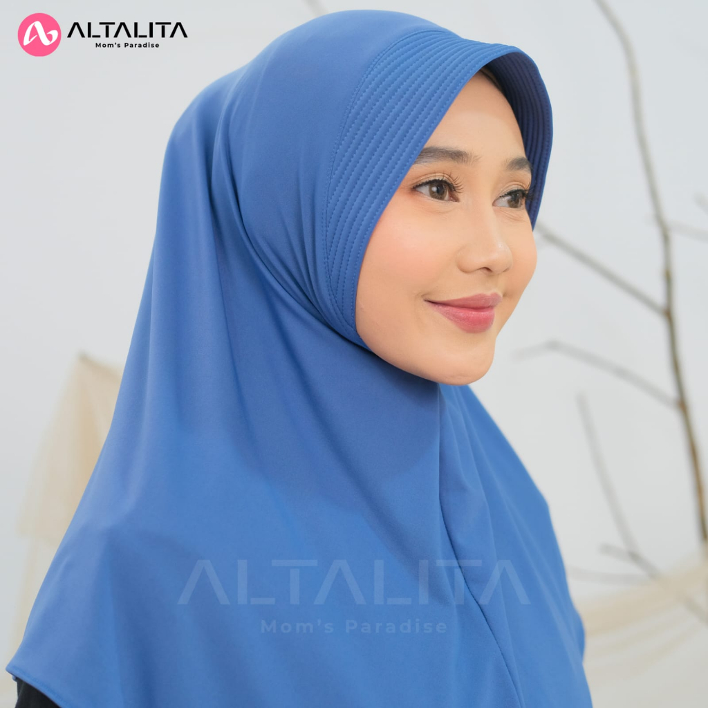 Altalita - Jilbab Instan Bergo Sport Hamidah Menutup Dada Hijab Instan Qanita Penguin Size L Kerudung Bergo Jersey Premium Cocok Untuk Sekolah Olahraga Volly Futsal Senam dan Sehari-Hari