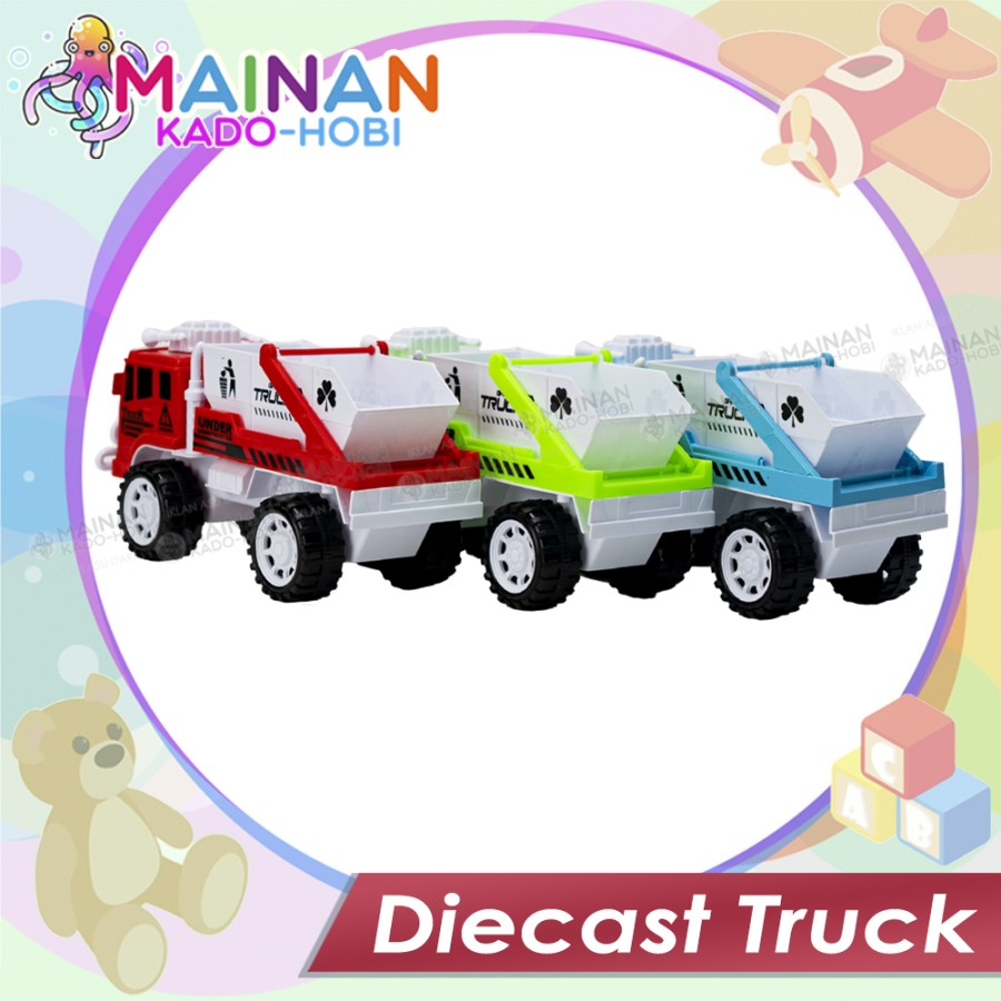 HADIAH MAINAN MOTORIK ANAK MINIATURE DIECAST TRASH TRUCK TRUK SAMPAH