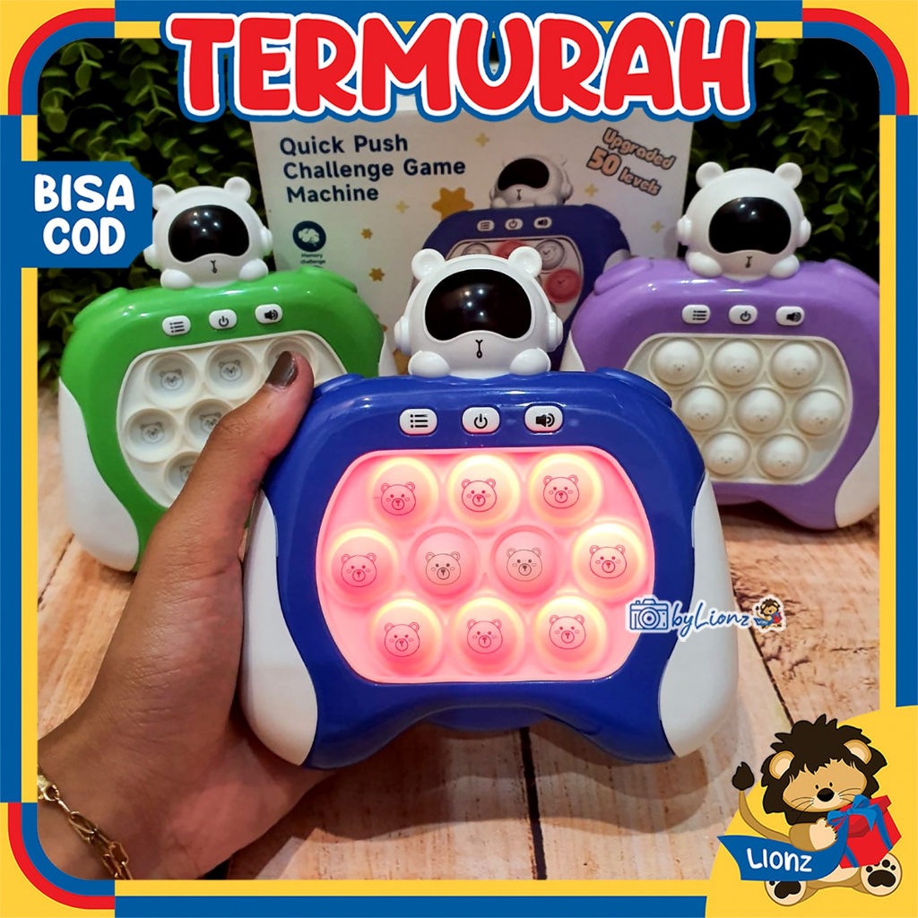 Mainan Pop-it Push Game Karakter LED Electronic