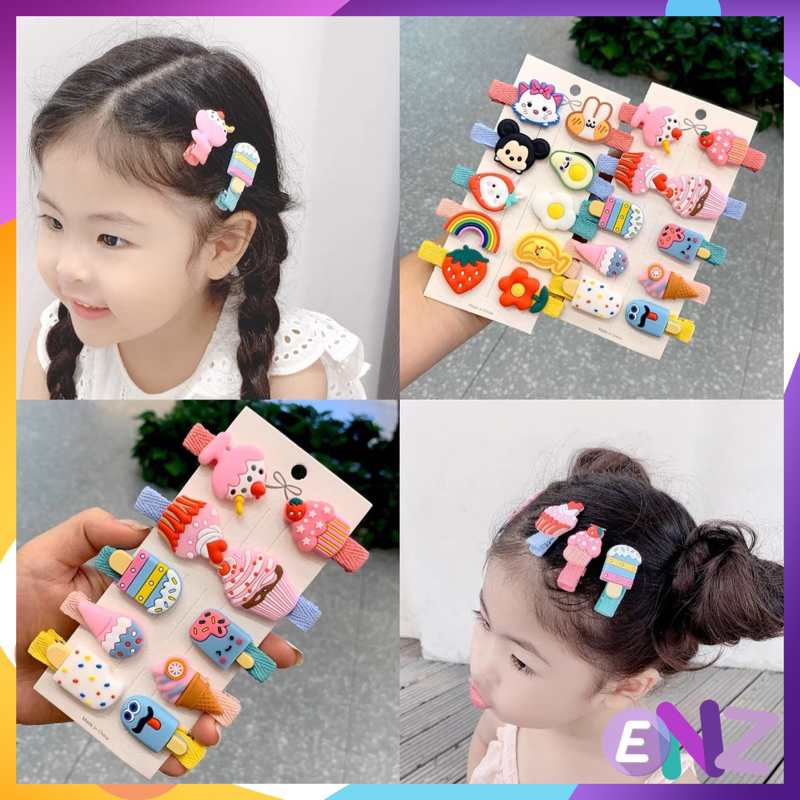 ENZ ® Set Jepit Rambut Anak 10 in 1 / Jepit Rambut Korea / Hair Pin Rambut / Hair Clips 1106