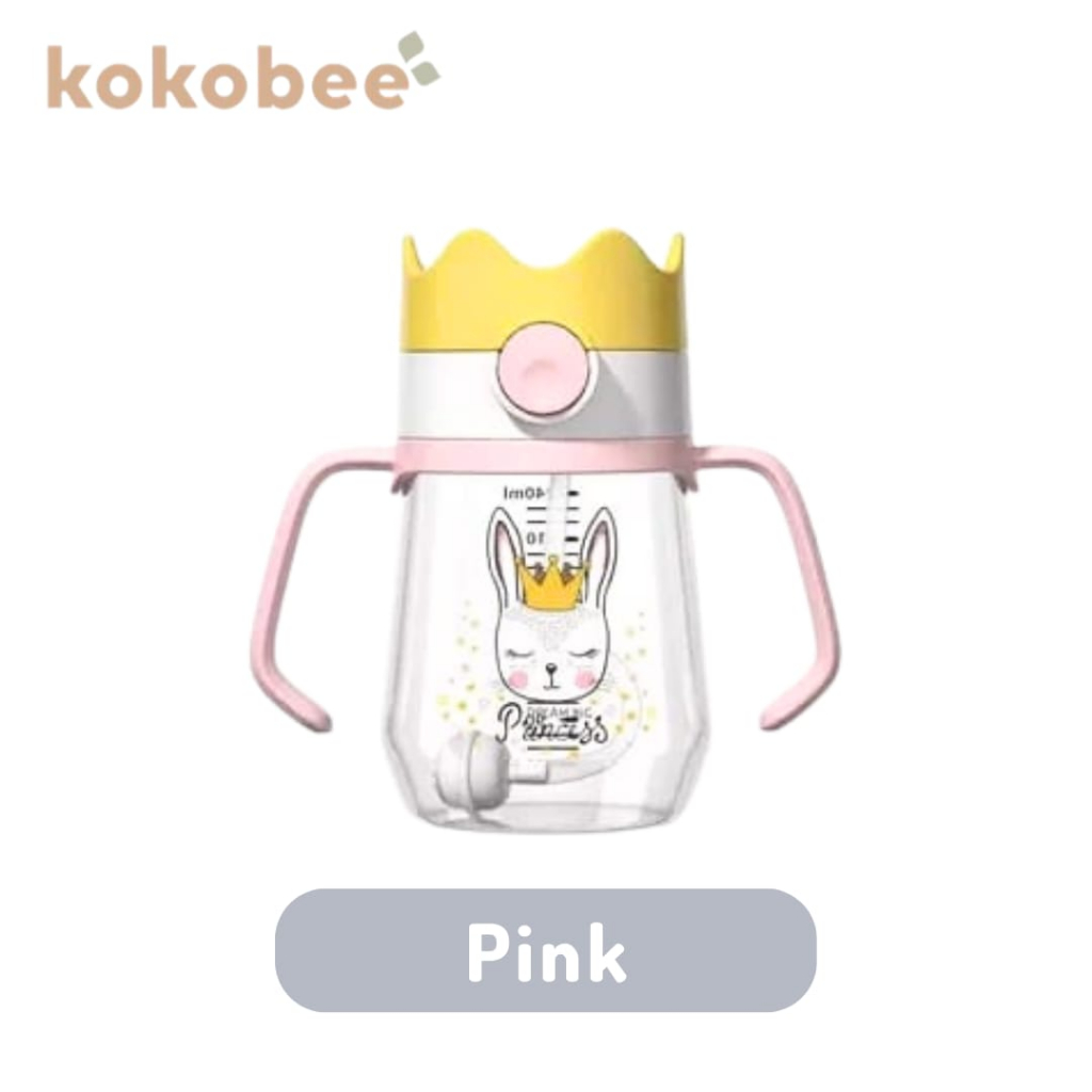 KOKOBEE - Toukie Crown Sippy Cup Weighted Tritan Bottle (240 ml) 6M+ / sugar baby tritan sippy cup 280ml/270ml/240ml/ botol minum anak / gravity ball / gelas minum bayi / coconi / botol minum dengan sedotan / anti tumpah / leak proof / coconi