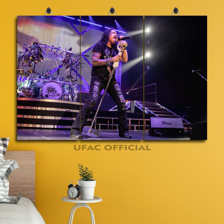 DEKORASI RUANG KAYU DREAM THEATER 45X30 MULTIPANEL | HIASAN RUANG CUSTOM BAND DREAM THEATER WALLPAPE