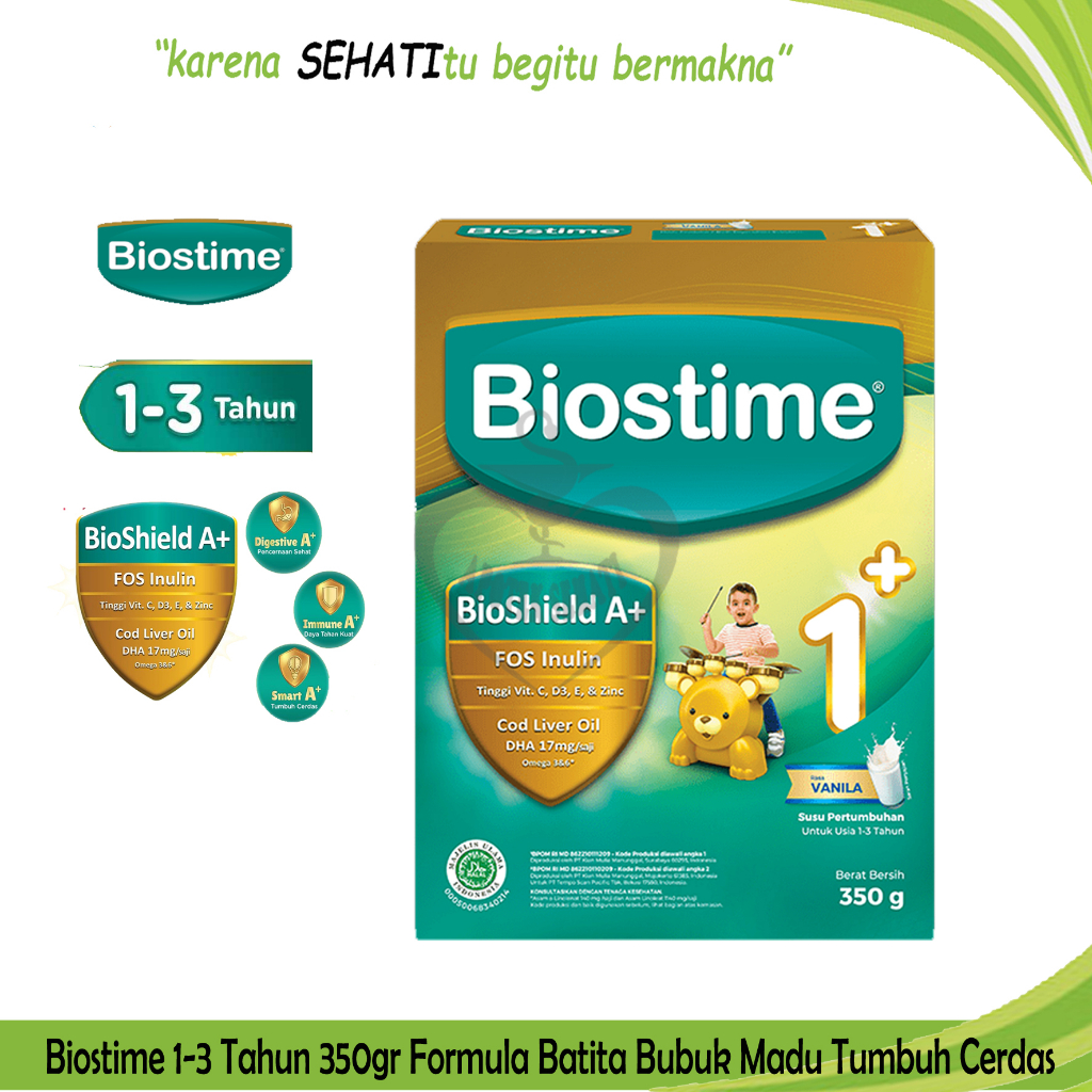 Biostime 1+ Madu Vanila 350 Gram Susu Pertumbuhan Anak