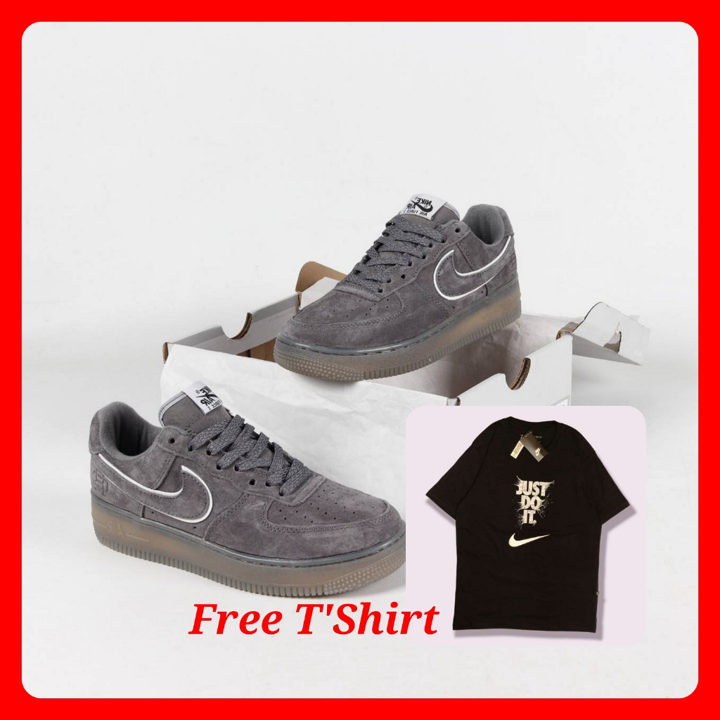Sepatu nike air force 1 Low Reigning Champ Grey Reflective 100% Original