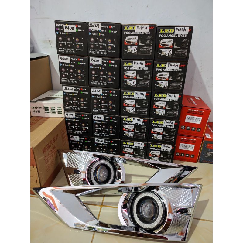 Garnish Foglamp Sigra Lampu LED Bemper Truk dan Mobil Pickup