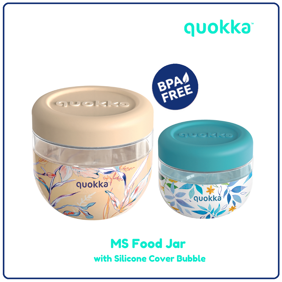 Quokka MS Food Jar w/ Silicone Cover Bubble | Wadah Makanan | Toples