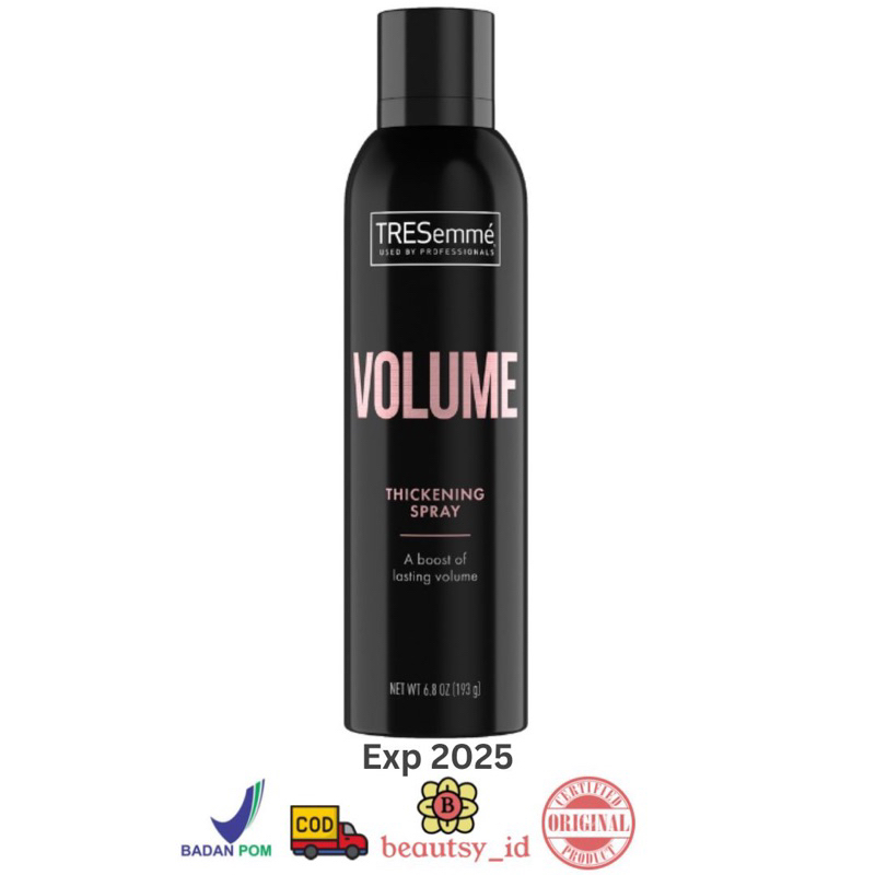 Tresemme Volume Thickening Hair Spray Lasting Volume 193g Original BPOM COD 193gr