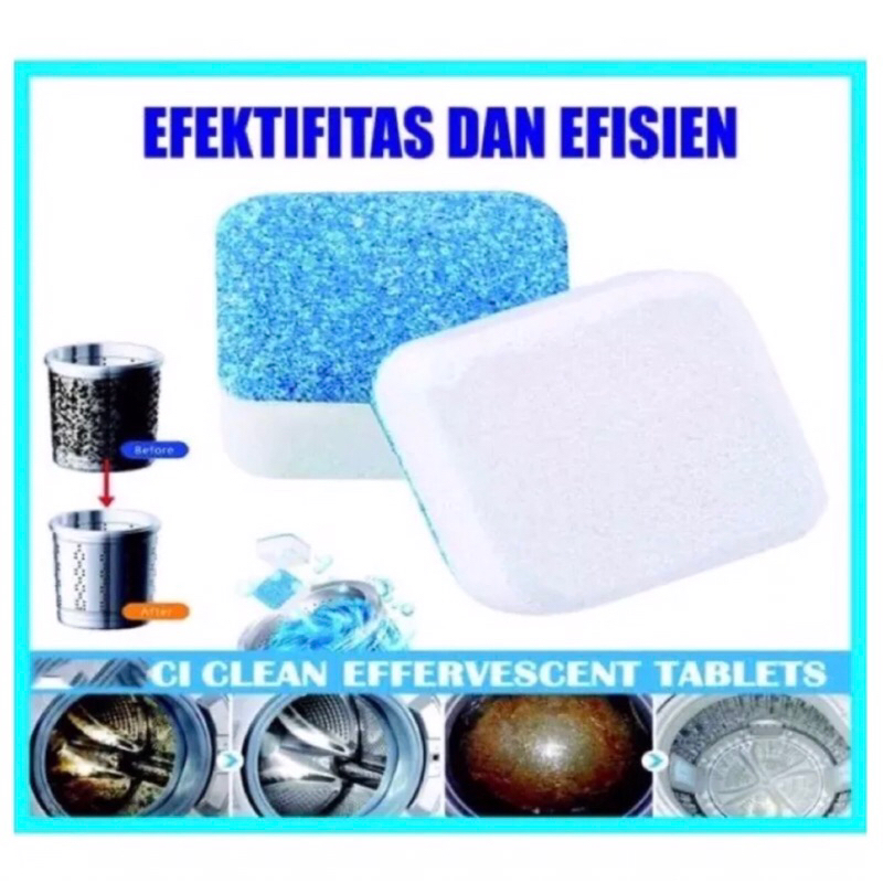 Tablet Pembersih Mesin Cuci Anti Jamur Bakteri Kotoran / Deep Cleaning Washing Machine