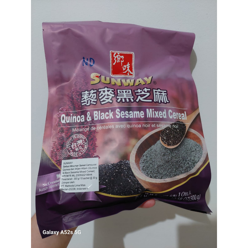 

Sunway Quinoa Black Sesame Mixed Cereal Serbuk Minuman Campuran Biji Wijen Hitam Menu Sarapan Sehat