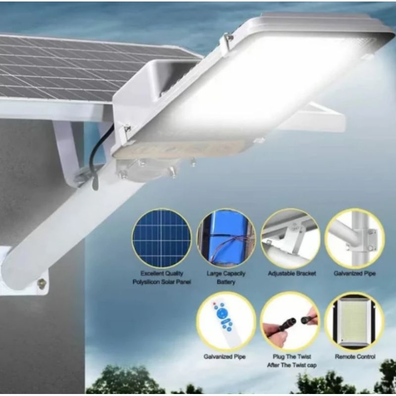 Lampu tenaga surya matahari lampu jalan waterproof lampu kecerahan tinggi dan luar lampu terang cahaya solar cell