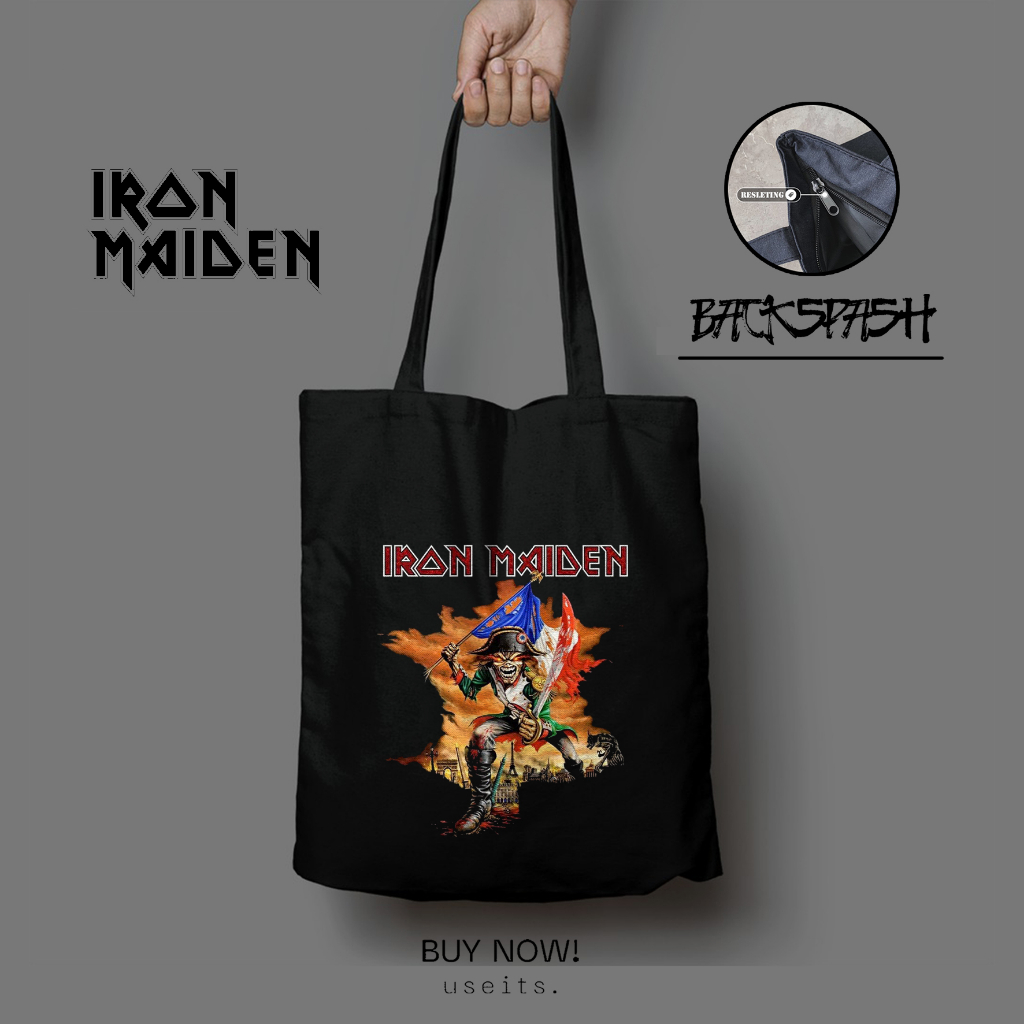 Tas Totebag Band Iron Maiden Custom Pria Wanita - IRON MAIDEN