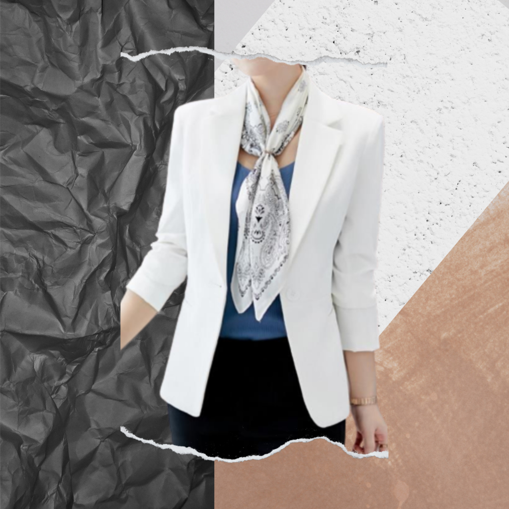 Faith - Jas Wanita Formal Warna Putih Blazer Wanita Jas Wanita