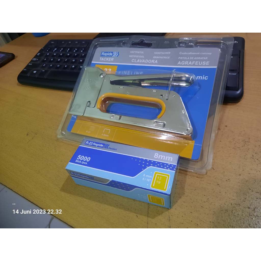 

Baru Isi Staples Tembak R23 13/8 Isi 5000Pcs Untuk Staples Jok Motor Mebel Sofa Bingkai - Stapler