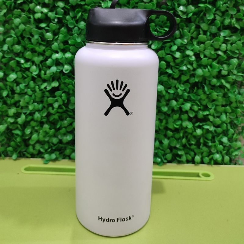 TUM0009-01 Hydro Flask 32 oz (946ml) Wide Mouth Tumbler w/Straw Lid white stainless steel 18/8