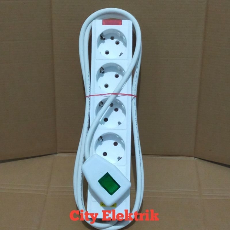 Stop Kontak Jadi Rakitan Kabel 1,2,3,4,5,6,7,8,9,10 Meter + Terminal Kuningan 2,3,4,5 Lubang + Steker Lampu Saklar On/Off ( Siap Pakai ) Sambungan Kabel Rakitan