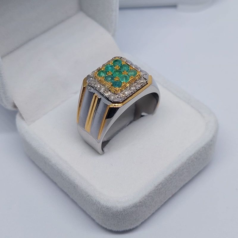 cincin pria ring perak berlian eropa asli