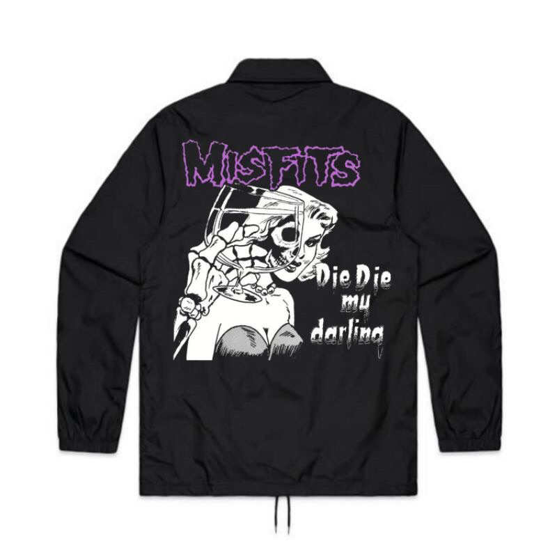 JAKET COACH BAND MISFITS - DIE MY DARLING | COACH JAKET BAND THE MISFITS | JAKET BAND PUNK THE MISFI