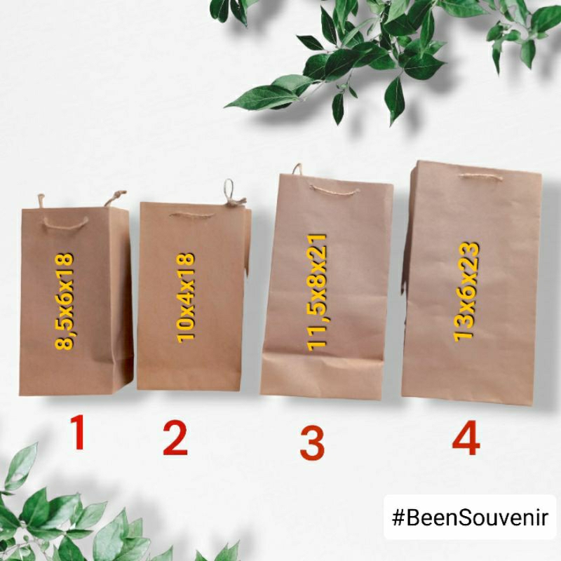 

PAPERBAG KRAFT RUSTIK Bisa utk souvenir atau snack
