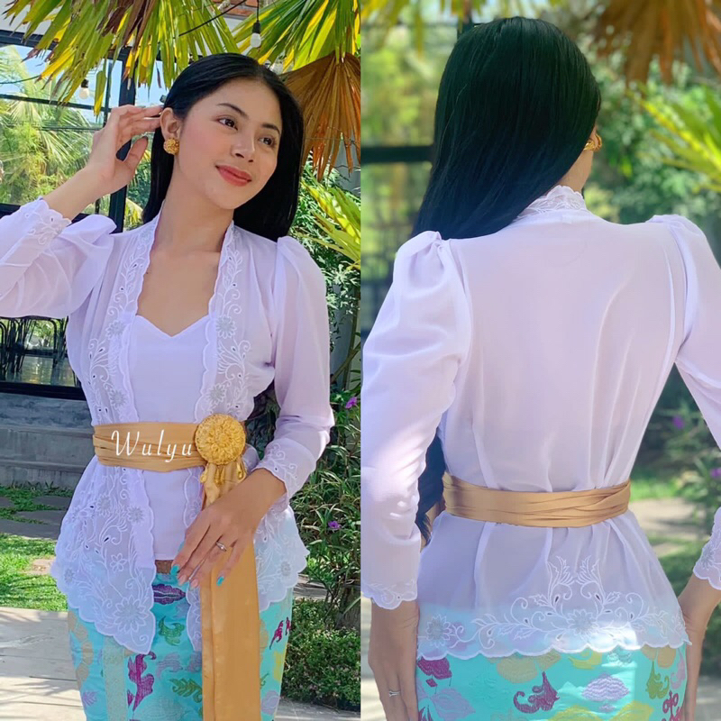 Kebaya bordir bali/ Kebaya bali tangan balon/ Kebaya bordir bunga/ Kebaya bali terbru termurah