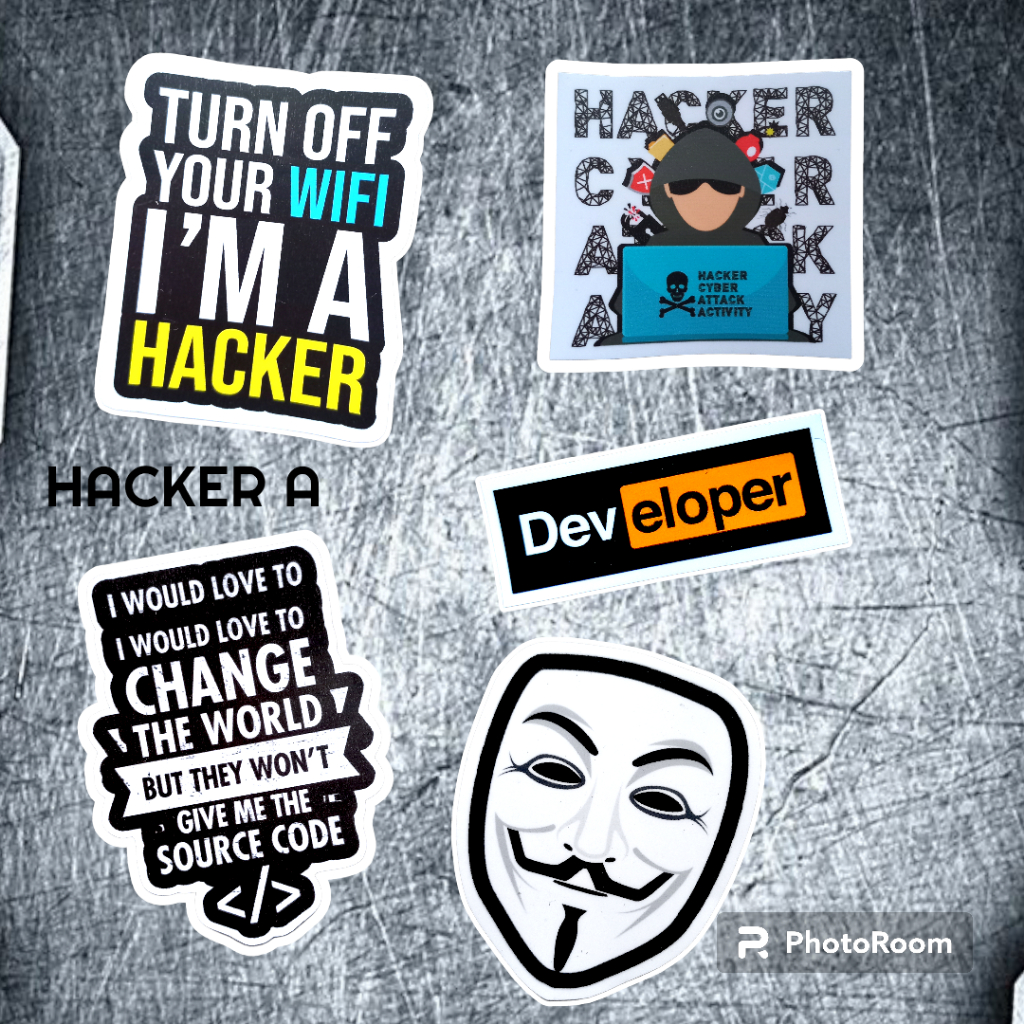 Sticker Pack Tumblr Aesthetic Hacker Quotes  MonochromeWaterproof Hiasan Laptop Botol Tumbler Case Hp DIY Stiker Tab