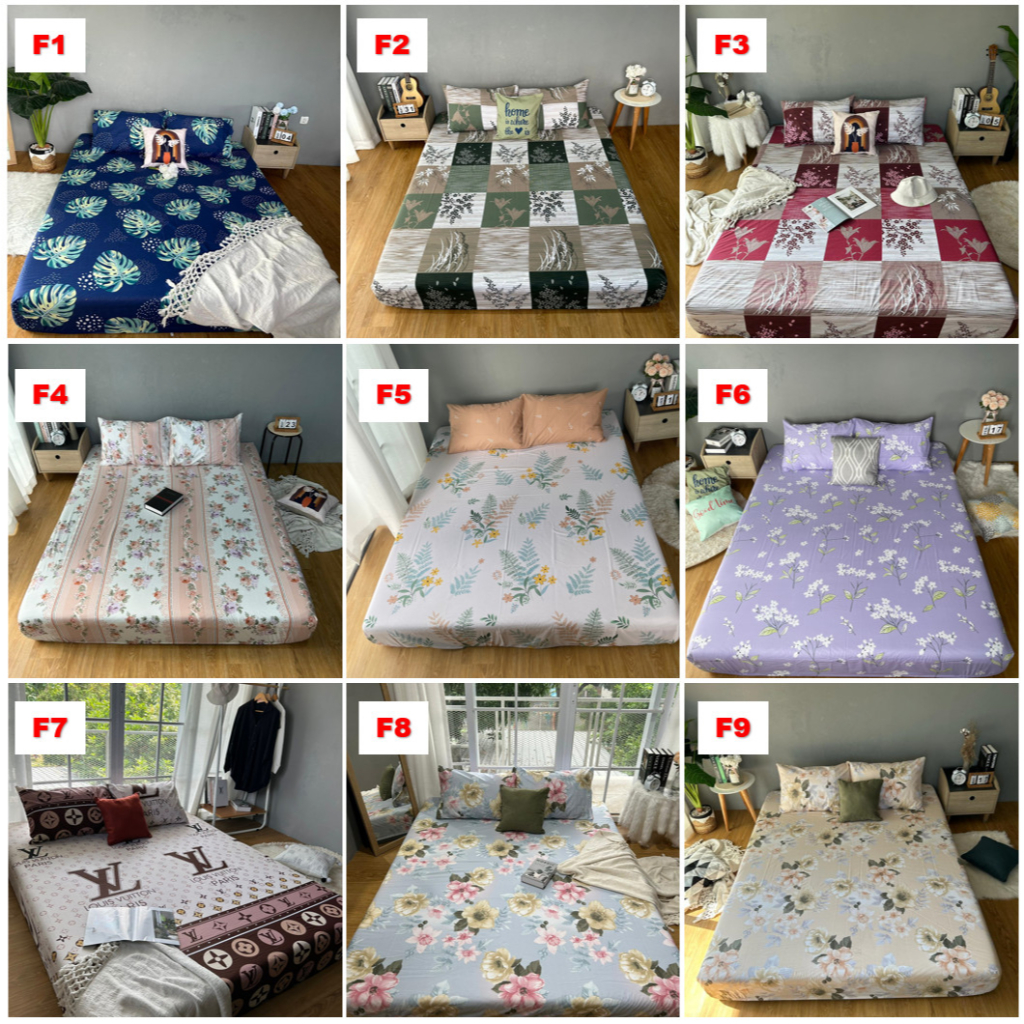 SPREI ORI KATUN ANTI GESER MOTIF MINIMALIS UKURAN 120x200 160x200 180x200 200x200 90x200 100x200