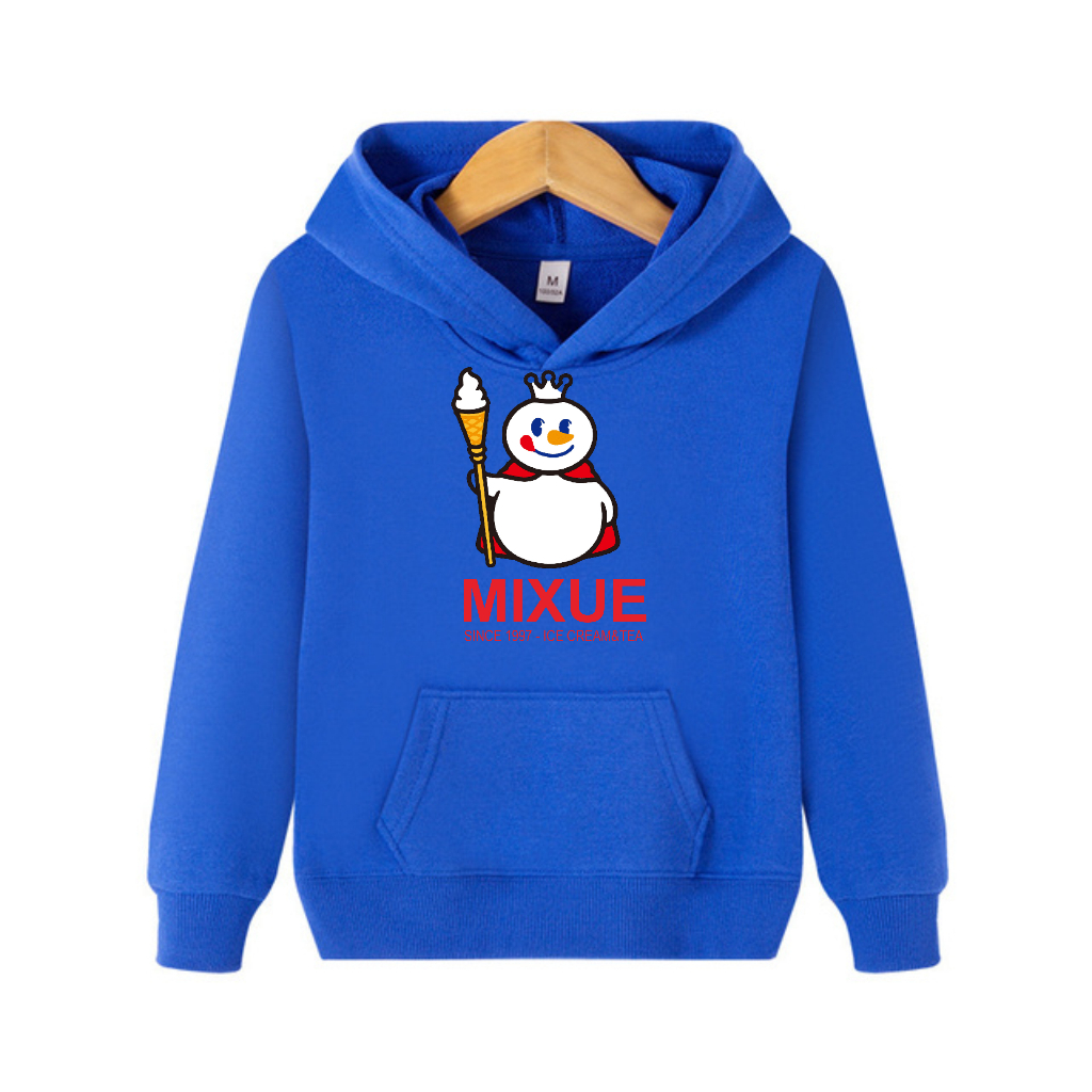 MIXUE ICE CREAM | hoodie anak gambar mixue ice cream/ umur 6-13 tahun | Hoodie Anak (Cewe Cowok)