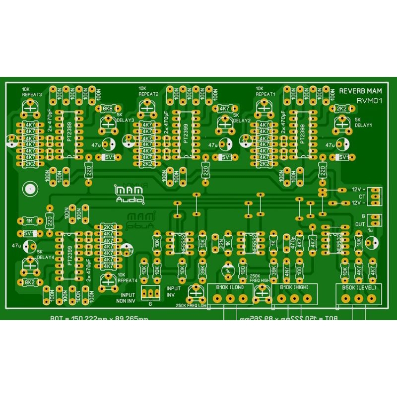 Pcb Efek Vocal Reverb RVM01 MAM AUDIO