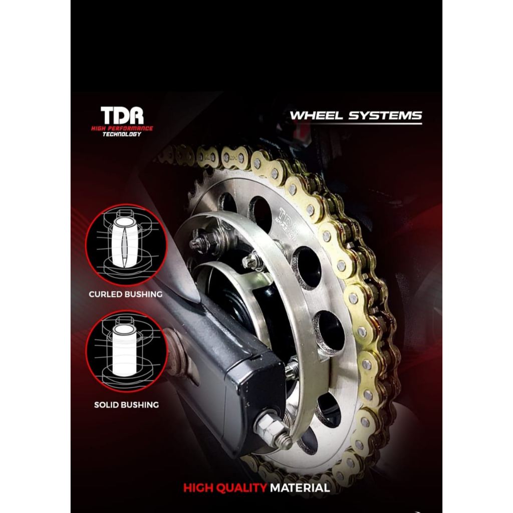 CHAIN RANTE RANTAI 428HD 428H 428 H SERI TEBAL 428HD-140L 140 L GOLD MERK TDR RACING