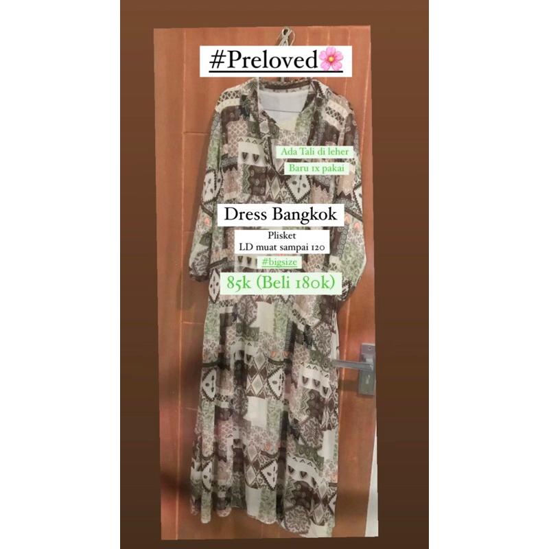 Dress Plisket Korean style bigsize