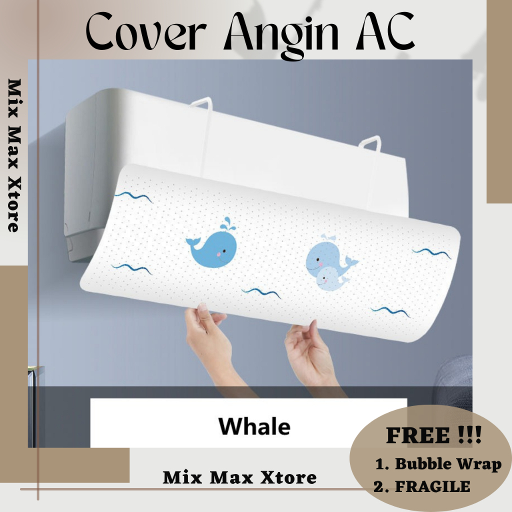 Cover Angin AC Untuk Pengaturan Udara Adjustable Air Conditioner Windshield Deflector - White/Blue (YH-JJ-80)