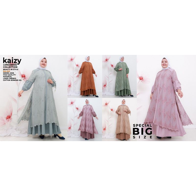 Baju Gamis Dress Wanita Jumbo Nediva dan keizy Dress by Balimo