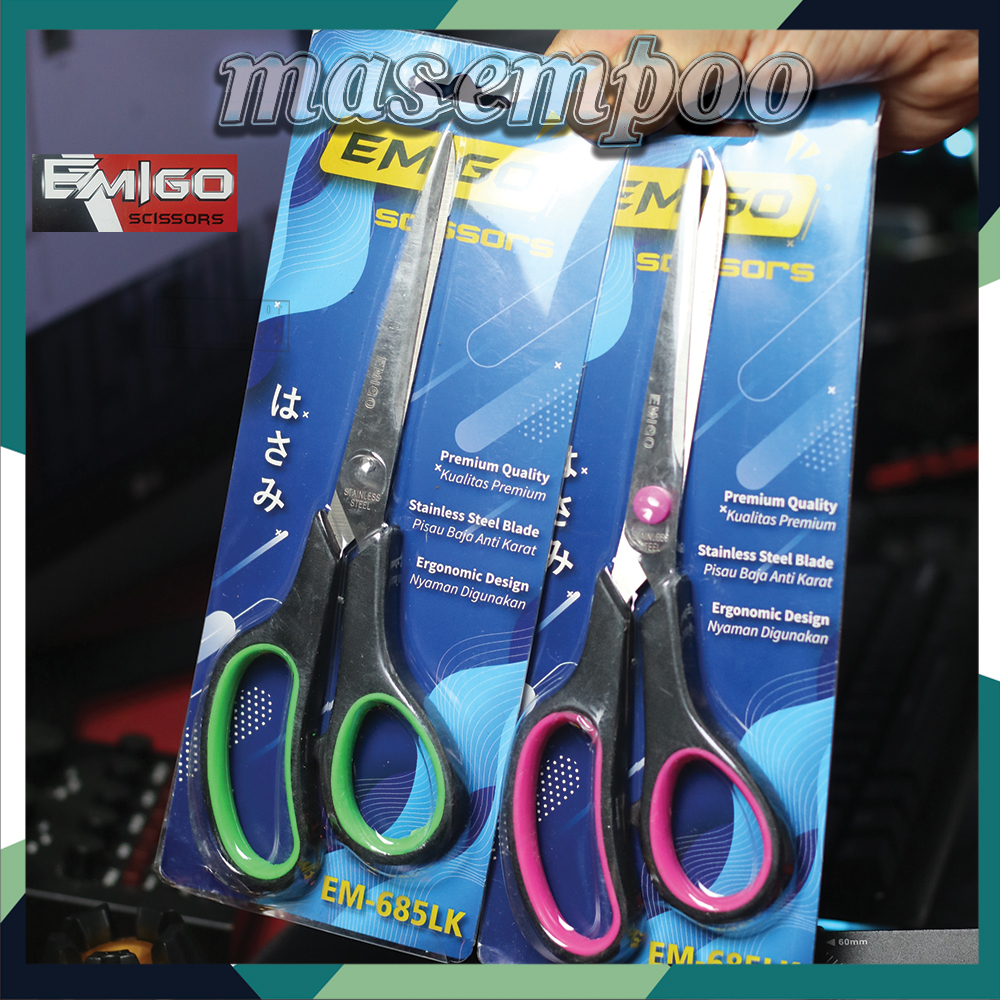 Gunting Besar Emigo Stainless tajam Serbaguna 20 cm Warna EM-685LK