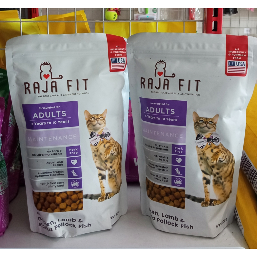 MAKANAN KUCING RAJA FIT ADULT RAJAFIT 500 GRAM CAT FOOD