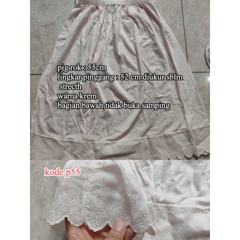 ROK DALAM MINI MIDI PANJANG BAHAN KATUN / ROK WANITA / ROK DALAMAN CEWEK