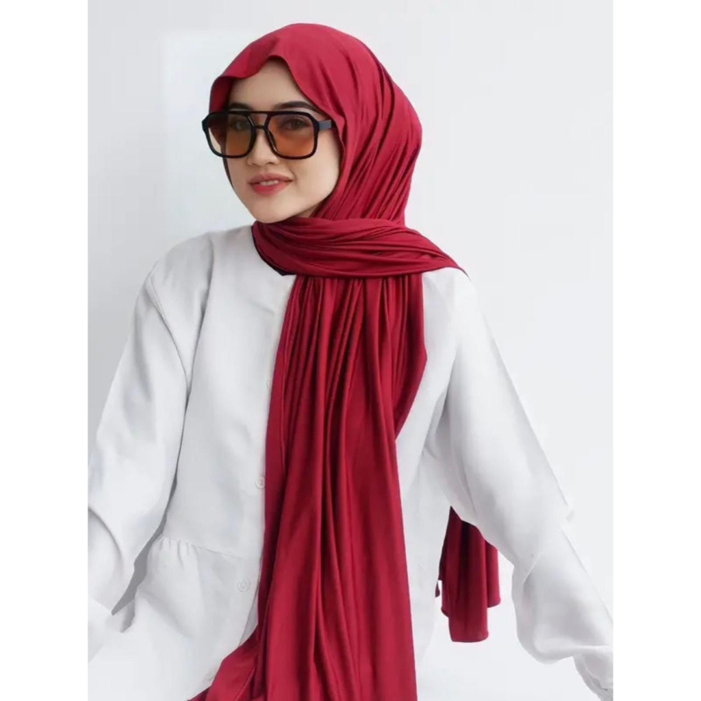 KANIYA HIJAB PASHMINA MLEYOT JILBAB INSTAN KAOS JERSEY FLOWY PREMIUM (KJI)