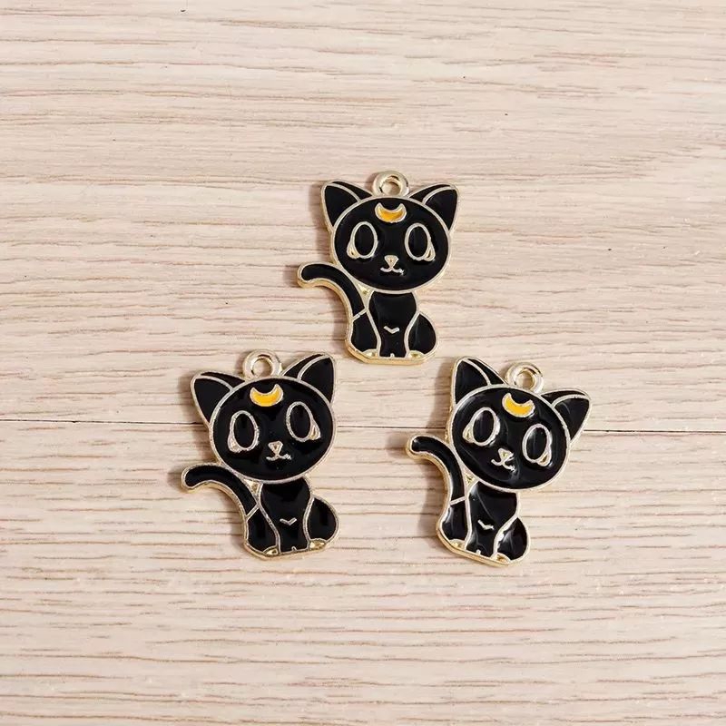 LIONTIN KUCING LUNA 1 PCS || CHARM ENAMEL