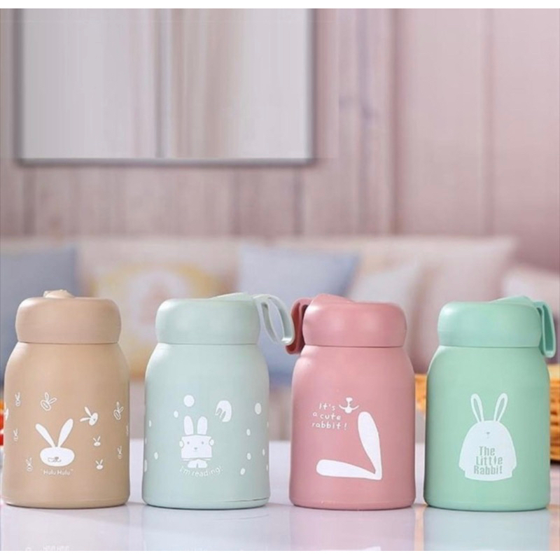 Botol Minum Kaca Rabbit 330ml, Botol Kaca Kelinci 330ml, Botol minum Rabbit