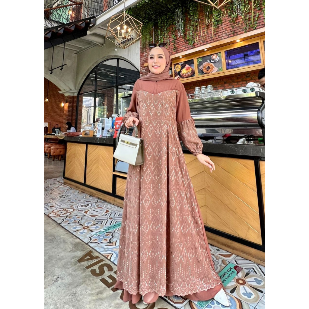 GAMIS AZALEA 2 BY GLAMZ HIJAB ORI