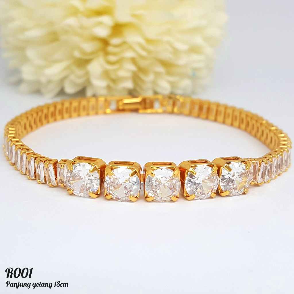 PGX Gelang Tangan Xuping Wanita Perhiasan Lapis Emas Aksesoris Fashion Premium - R001