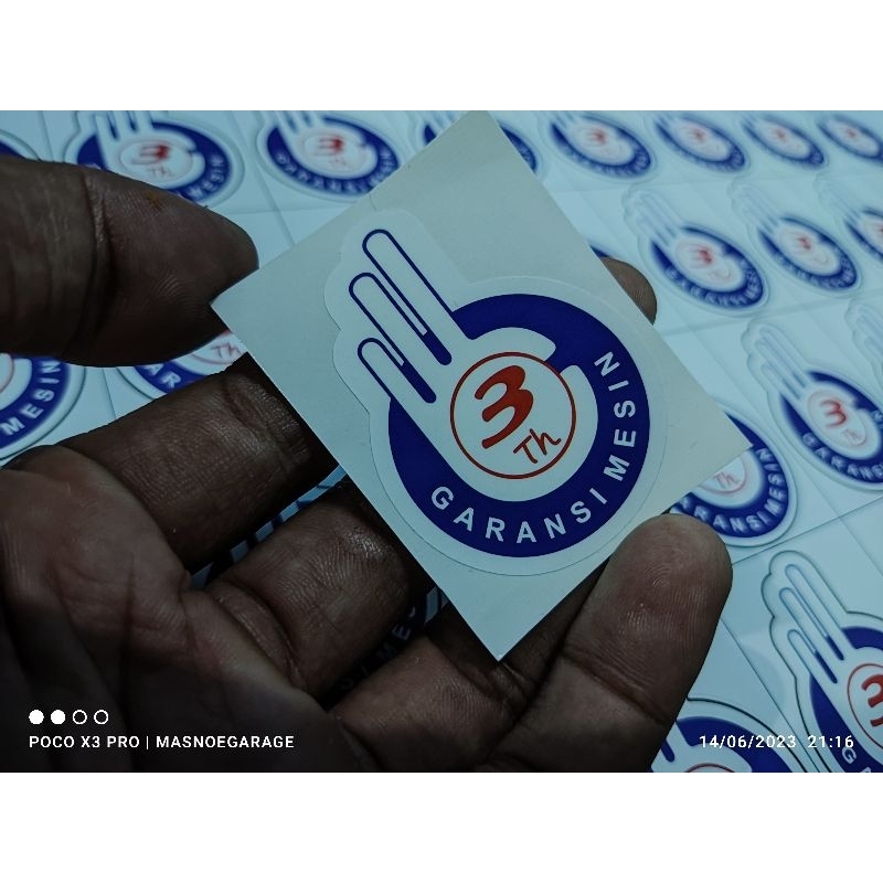sticker garansi 3 tahun yamaha