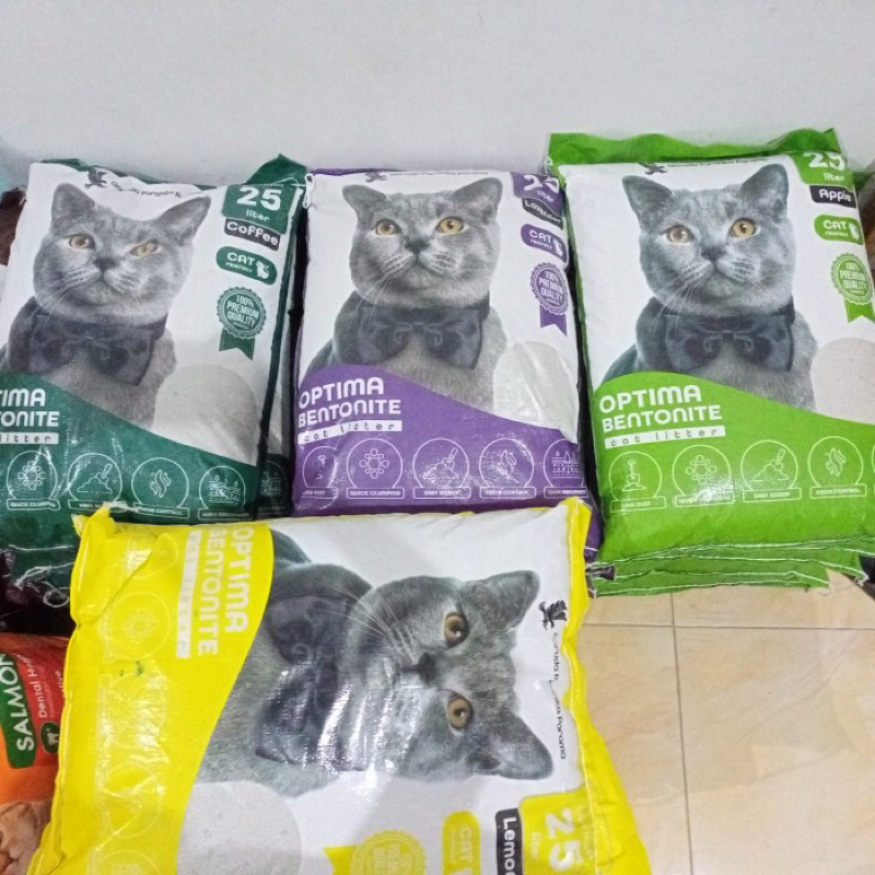 Pasir Kucing gumpal wangi PREMIUM OPTIMA 25L