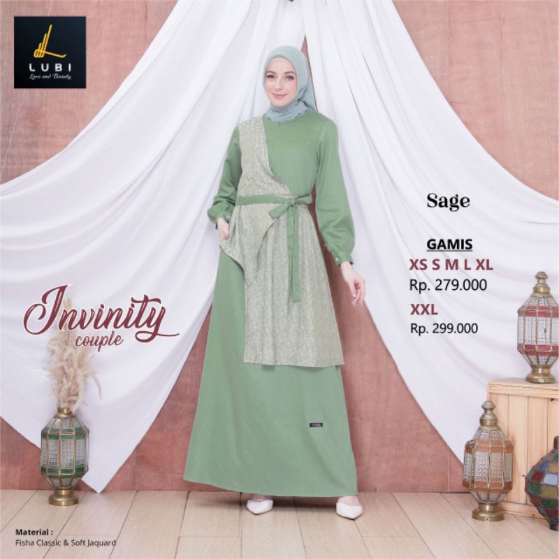 lubi invinity/dres lubi /gamis lubi/couple lubi