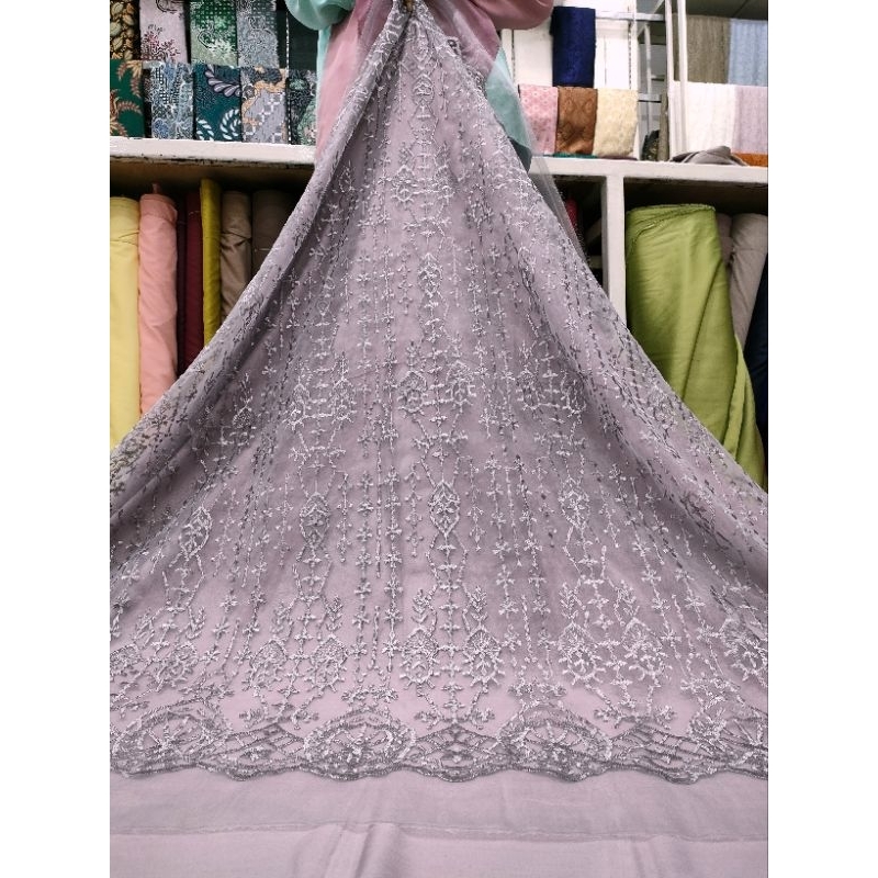 Tile Bordir Organza Bordir Motif