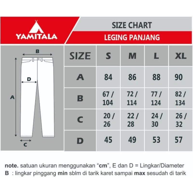 Yamitala Celana Legging Panjang Free To Move Long